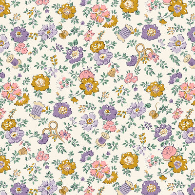 Liberty, Tudor Celebrations, Haberdashery Floral, Quilting Cotton Fabric