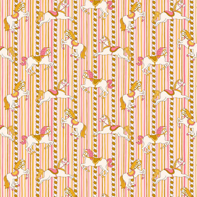 Liberty Summer Fair Emolly Carousel Pink Quilting Cotton Fabric – Ideal Feature Fabric ⭐