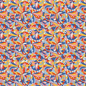 Liberty Summer Fair Swirling Kaleidoscope Multi Quilting Cotton Fabric - Customer Favourite ⭐