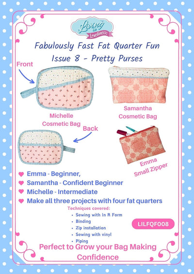 Living in Loveliness, Pretty Purses Sewing Patterns