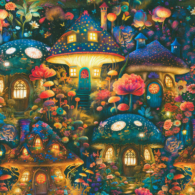 Robert Kaufman, Night Fable Mushrooms, Cotton Fabric