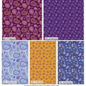 Craft Cotton Company, Delicate Blues, Paisley Hues Cotton Fabric
