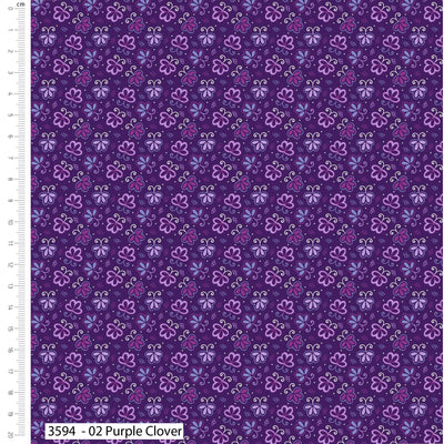 Craft Cotton Company, Purple Clover, Paisley Hues Cotton Fabric