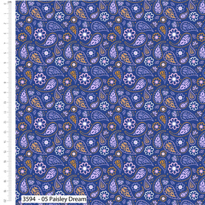 Craft Cotton Company, Paisley Dream, Paisley Hues Cotton Fabric