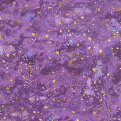 Purple fabric with star pattern