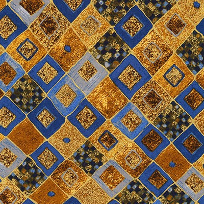 Robert Kaufman, Blue and Gold Gustav Klimt, Cotton Fabric
