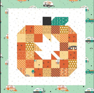 Halloween Patchwork Pumpkin Pillow