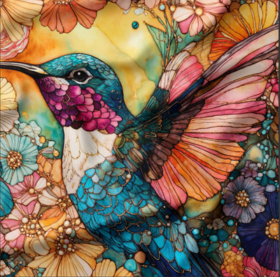 Flight of Beauty Hummingbird Quilting Cotton Fabric Panel – Peggy Collins