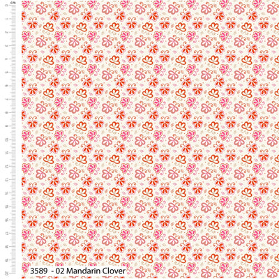 Craft Cotton Company, Mandarin Clover, Sunset Paisley Cotton Fabric