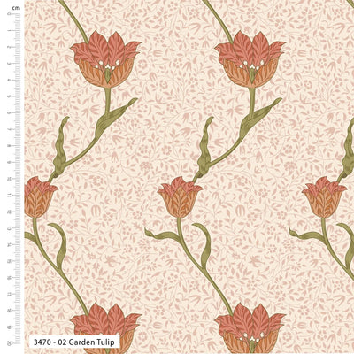 William Morris, Sweet Symphony,  Garden Tulip, Organic Cotton Fabric