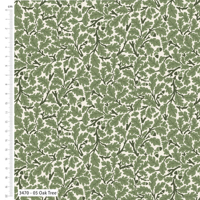 William Morris, Sweet Symphony,  Oak Tree, Organic Cotton Fabric