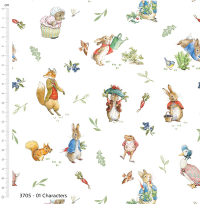 Peter Rabbit, Tales of the Burrow, Characters Cotton Fabric