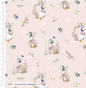 Peter Rabbit Jemima's Meadow Cotton Fabric – Tales of the Burrow by Craft Cotton