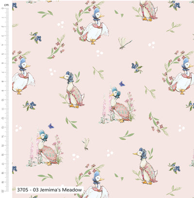 Peter Rabbit Jemima's Meadow Cotton Fabric – Tales of the Burrow by Craft Cotton