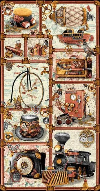 Time Travel, Steampunk Bees Cotton Fabric Bundle