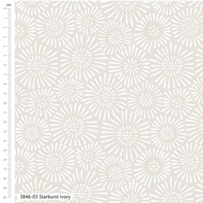 Low Volume Ivory Starburst Cotton Fabric | The Craft Cotton Company