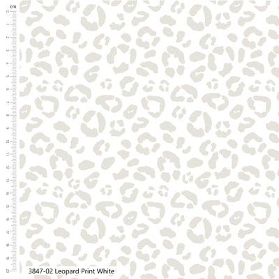 Low Volume White Leopard Print Cotton Fabric | The Craft Cotton Company