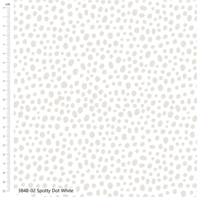Low Volume Spotty Dot White Cotton Fabric | The Craft Cotton Company