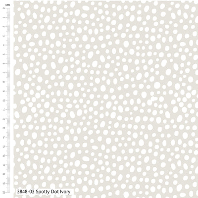 Low Volume Spotty Dot Ivory Cotton Fabric | The Craft Cotton Company
