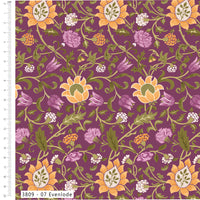 William Morris, Olive Orchard Evenlode, Organic Cotton Fabric