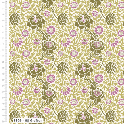 William Morris, Olive Orchard Grafton, Organic Cotton Fabric