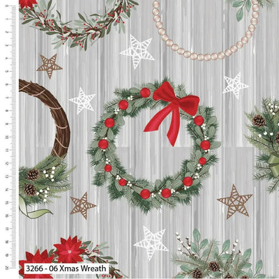 Craft Cotton Company, Xmas Wreath, Welcome Home Cotton Fabric
