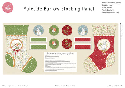 Yuletide Burrow –  Stocking Panel | Craft Cotton Co