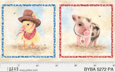 Barnyard Babies Cushion Panel - Sunnyside Fabrics UK - cushion panel, daisies, daisy, daisy flowers, meadow flower, summer meadow - {{product.type}} - sunnysidefabricsuk.com