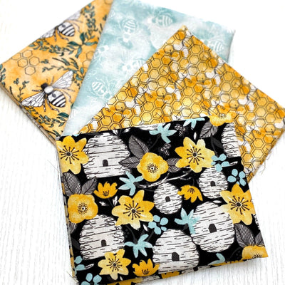 Beetanical, Bees Fat Quarter Bundle - Sunnyside Fabrics UK - bee hives, bees, create and craft, fabric editions, honeycomb - {{product.type}} - sunnysidefabricsuk.com