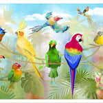 Birds on a Vine Quilting Panel - Sunnyside Fabrics UK - 3 wishes fabric,3 Wishes Fabrics,birdsparrots,Connie Haley,Connie Haley 3 wishes Fabrics,flamingoes,tropicolour birds - alt - sunnysidefabricsuk.com