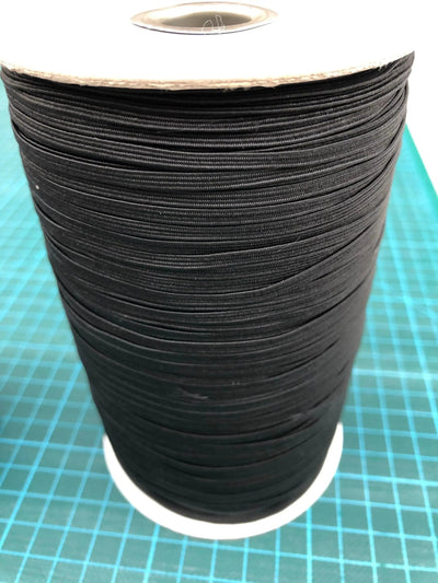 Black Elastic 3mm - Sunnyside Fabrics UK - - {{product.type}} - sunnysidefabricsuk.com