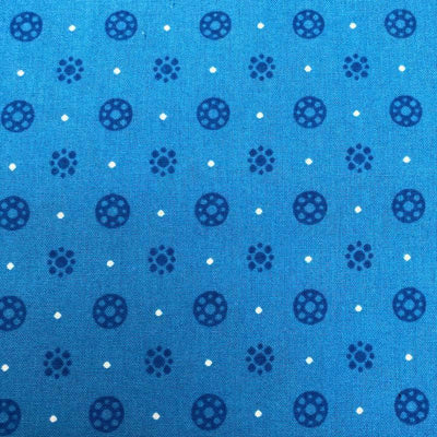 Blue Circles Essential Trends Blender Quilting Fabric - Sunnyside Fabrics UK - blender, Craft Cotton, Craft Cotton Co, essential trends, homespun, plain, plain cotton fabric - {{product.type}} - sunnysidefabricsuk.com