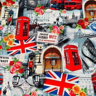 Changing of the Guard, Cotton Fabric - Sunnyside Fabrics UK - London, London Parks, London Theme - {{product.type}} - sunnysidefabricsuk.com
