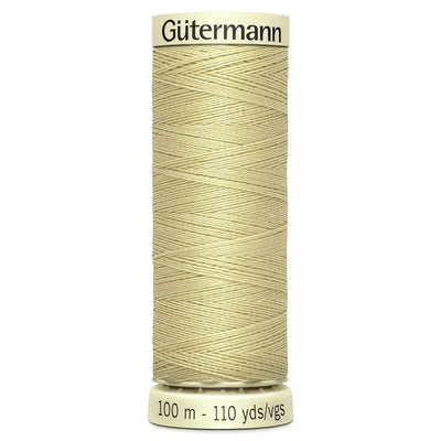 Colour 249 Gutermann Sew All Thread - Sunnyside Fabrics UK - cream, lemon, Yellow - {{product.type}} - sunnysidefabricsuk.com