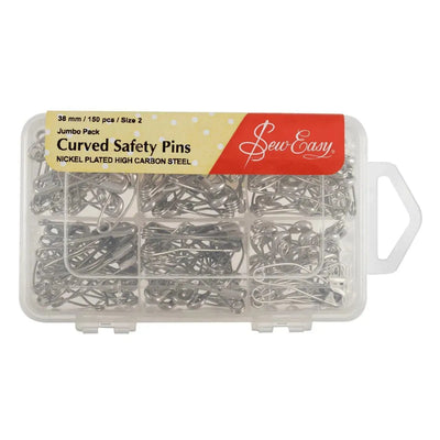 Curved Safety Pins 30mm - Sunnyside Fabrics UK - - {{product.type}} - sunnysidefabricsuk.com