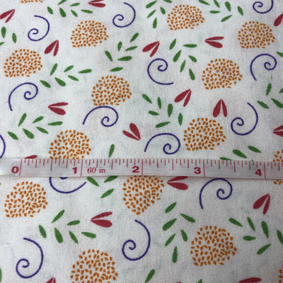 Cute Floral, White Cotton fabric - Sunnyside Fabrics UK - cotton, ditsy floral, floral, florals, spring prints, white - {{product.type}} - sunnysidefabricsuk.com