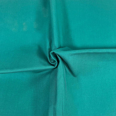 Dark Cyan, Organic Premium Plain Cotton - Sunnyside Fabrics UK - cyan, homespun, organic cotton fabric, plain fabric, plain white fabric, solid fabric, teal green - {{product.type}} - sunnysidefabricsuk.com