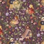 Belle and Boo,Nocturnal Garden, Night Garden, Cotton Fabric