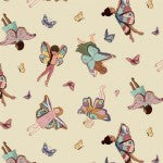 Belle and Boo,Nocturnal Garden, Butterfly Girls, Cotton Fabric