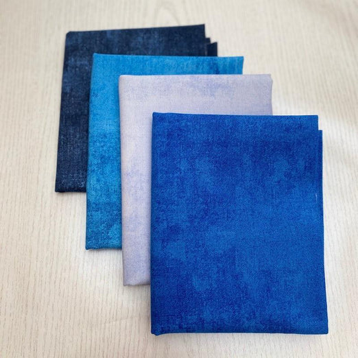 Dry Brush, Blues Collection Fabric Bundle Sunnyside Fabrics UK