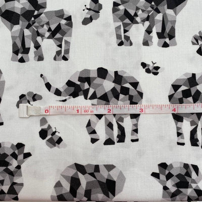 Elepant Mosaic Grey, Colourform - Sunnyside Fabrics UK - elephant, elephants - {{product.type}} - sunnysidefabricsuk.com
