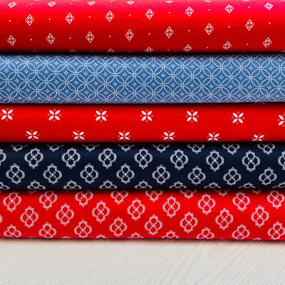 Essential Trends Mosiacs, Cotton Fabric - Sunnyside Fabrics UK - essential trends, quilting fabric, red cotton fabric, sashing fabric - {{product.type}} - sunnysidefabricsuk.com