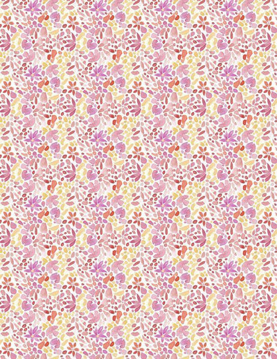 Floral Ditsy Pink, Winged Whisper Cotton Fabric - Sunnyside Fabrics UK - butterflies, butterfly fabric, pink butterfly, Wilmington fabrics - {{product.type}} - sunnysidefabricsuk.com