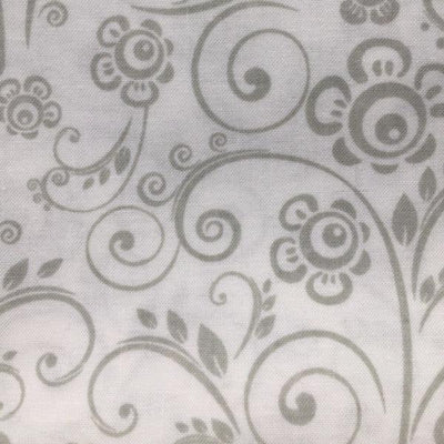 Flourish, Grey/White Tone on Tone Cotton Fabric - Sunnyside Fabrics UK - cotton, cream, Grey, low volume, quilt fabric, quilting fabric, tone on tone, White - {{product.type}} - sunnysidefabricsuk.com