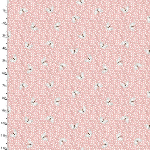 Fluttering Yawn, Baby in Bloom, Cotton Flannel - Sunnyside Fabrics UK - brushed cotton, bunny, childrens, childrens buttons, childrens cotton fabric, childrens designs, childrens fabric, childrens nuresry fabric, childrens prints, childrens quilting panel, deer, flannel, foxes, rabbits, reindeer, reindeers, vintage childrens, woodland, woodland animals - sunnysidefabricsuk.com