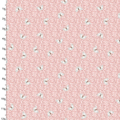 Fluttering Yawn, Baby in Bloom, Cotton Flannel - Sunnyside Fabrics UK - brushed cotton, bunny, childrens, childrens buttons, childrens cotton fabric, childrens designs, childrens fabric, childrens nuresry fabric, childrens prints, childrens quilting panel, deer, flannel, foxes, rabbits, reindeer, reindeers, vintage childrens, woodland, woodland animals - {{product.type}} - sunnysidefabricsuk.com