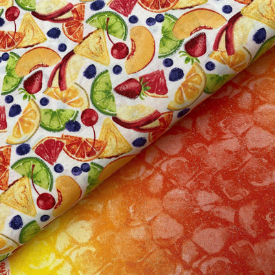 Fruit Salad Cotton Fabric - Sunnyside Fabrics UK - 3 wishes fabric,cocktails,cotton fabrics,gin and tonic,glitter,metallic,sparkle,wine - alt - sunnysidefabricsuk.com