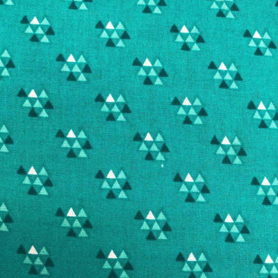 Green Triangles Essential Trends Blender - Sunnyside Fabrics UK - blender, Craft Cotton, Craft Cotton Co, homespun, plain, plain cotton fabric - {{product.type}} - sunnysidefabricsuk.com