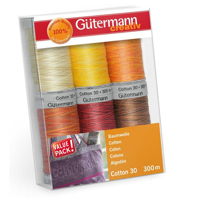 Gutermann Thread Variegated Cotton 30 GUT 734022-2 - Sunnyside Fabrics UK - - {{product.type}} - sunnysidefabricsuk.com