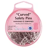 Hemline, Curved Safety Pins - Sunnyside Fabrics UK - applique pins, curved safety pins, Pins, quilters pins, safety pins - {{product.type}} - sunnysidefabricsuk.com